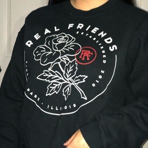 real friend band sweatshirt